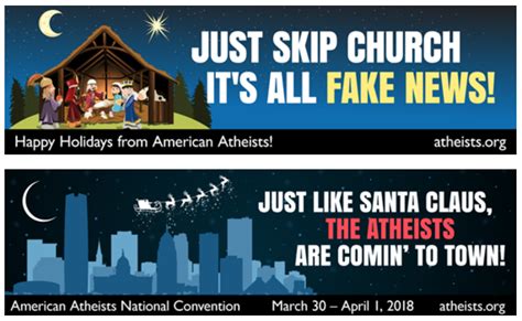 Atheists Holiday Billboards Say “skip Church” To Avoid Fake News