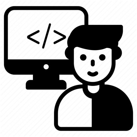 Developer Programmer Web Engineer Software Engineer Web Coding Icon