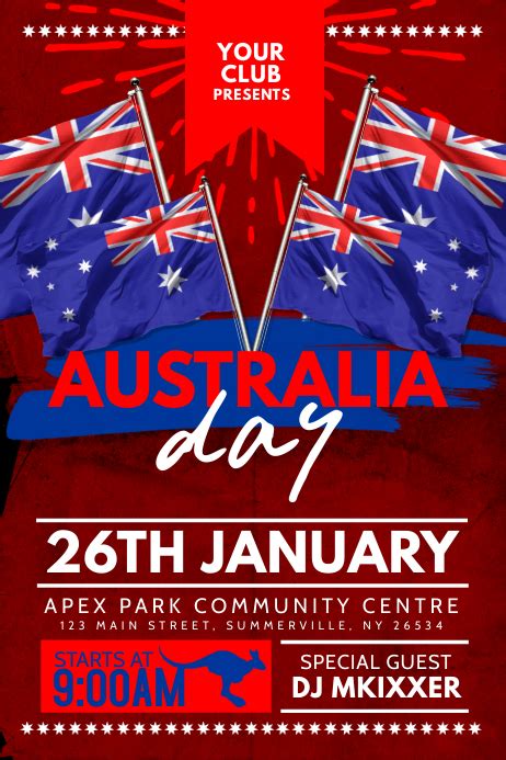 Australia Day Poster Template Postermywall