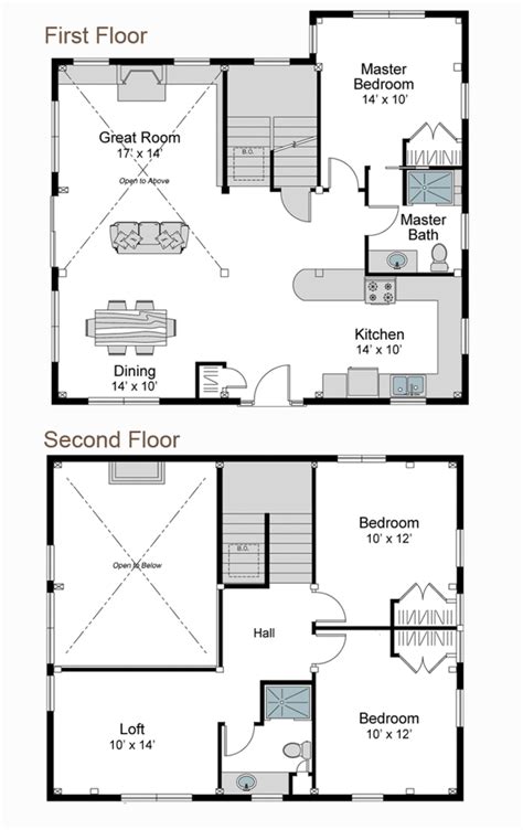 Official house plan & blueprint site of builder magazine. VALLEY FARM COTTAGE FLOOR PLANS - American Post & Beam ...