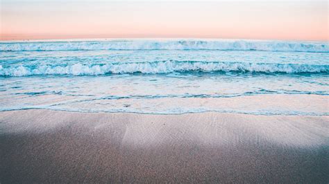 Desktop Wallpaper Calm Beach Sea Waves Peaceful Hd Image Picture Background 07efac