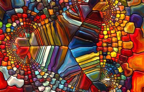 Wallpaper Glass Pattern Stained Glass Colorful Images For Desktop