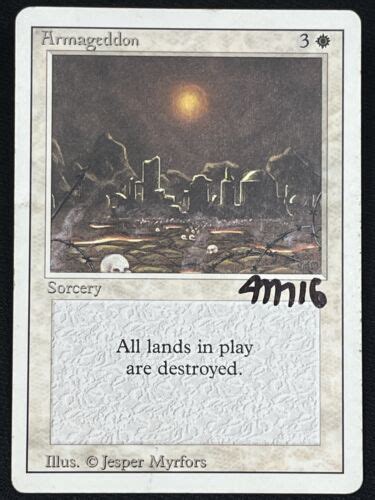 Mtg Armageddon Artist Signed Revised Edition Magic The Gathering Card Ebay
