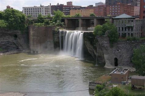 High Falls Of The Genesee River In The Heart Of Rochester