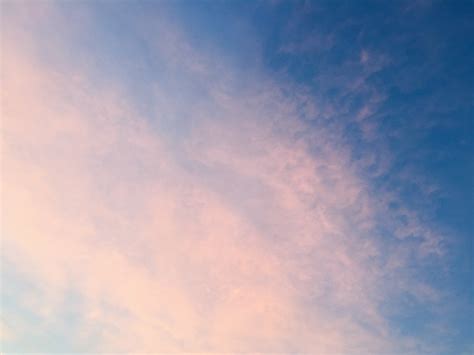 Blue Sky With Light Pink Clouds Free Image Download