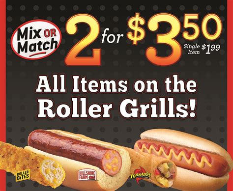 All Items On The Roller Grills Mix Or Match 2 For 350