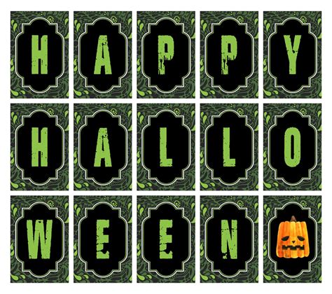 8 Best Scary Happy Halloween Banner Printable - printablee.com