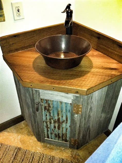Barn Wood Vanity Rustic Bathroom San Luis Obispo By American