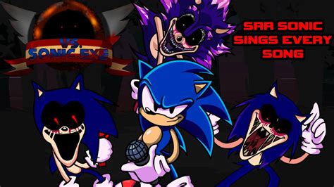 Srr Sonic Sings Every Sonicexe Song Part 1 Friday Night Funkin