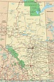 Alberta road map - Ontheworldmap.com