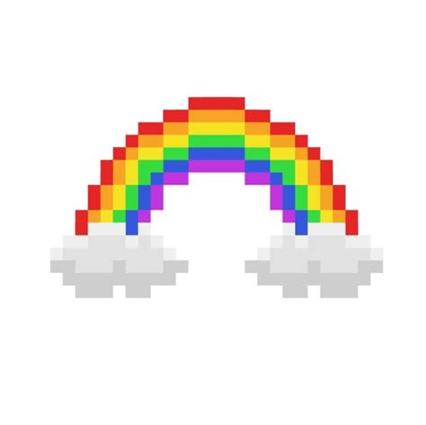 Pixel Rainbow Art Print By Porto881 Society6 Minecraft Pixel Art