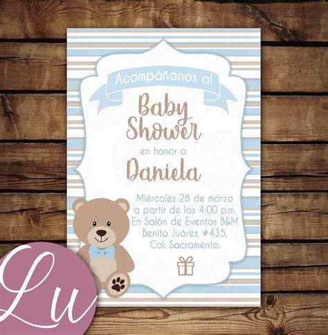 Invitacion Baby Shower Osita Video