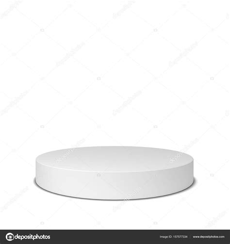 Round Podium 3d Illustration Isolated On White Background Stock Photo