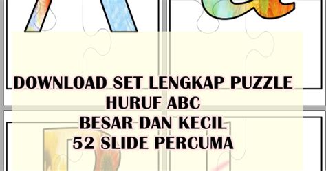 Mengenal dan mengecam huruf besar dan huruf kecil. Koleksi Bahan Bantu Belajar (BBM): DOWNLOAD | PUZZLE ABC ...