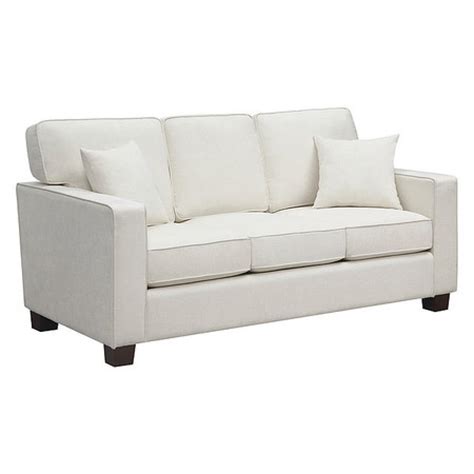 Osp Home Furnishings Russell 3 Seater Sofa In Ivory Fabric 3ctn