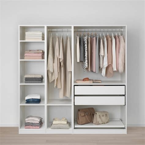 You can even add and remove parts such as shelves and drawers at a later date if you wish. PAX Kledingkast, wit, Flisberget lichtbeige, 200x60x201 cm ...