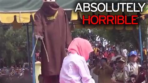Woman Screams In Pain As She S Lashed Across The Back During Brutal Sharia Law Punishment