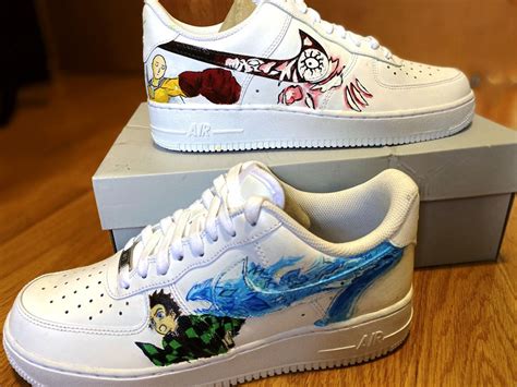 Shinobu demon slayer anime all star high top sneakers canvas shoes , custom converse , custom painted converse , custom converse shoes. One Punch Man x Demon Slayer Air Force 1s | THE CUSTOM ...