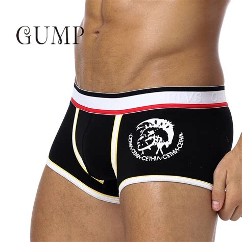 Gump Men Boxer Underwear Men Pants Cotton Opening Waist Shorts Boxers