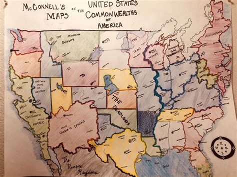 Region Map This Is A Post Apocalyptic Map Of The United States Ive