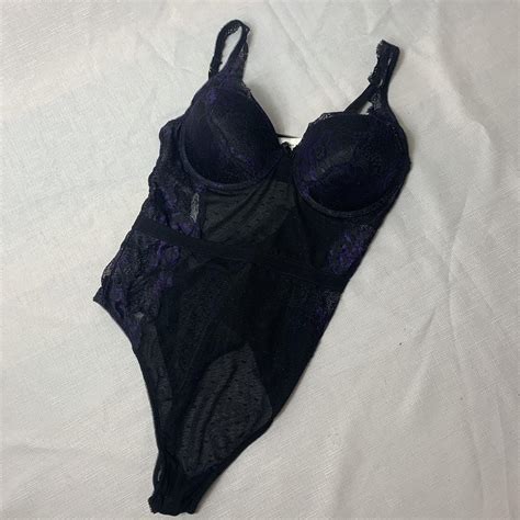 The Most Gorgeous Black And Purple Lace Lingerie One Depop