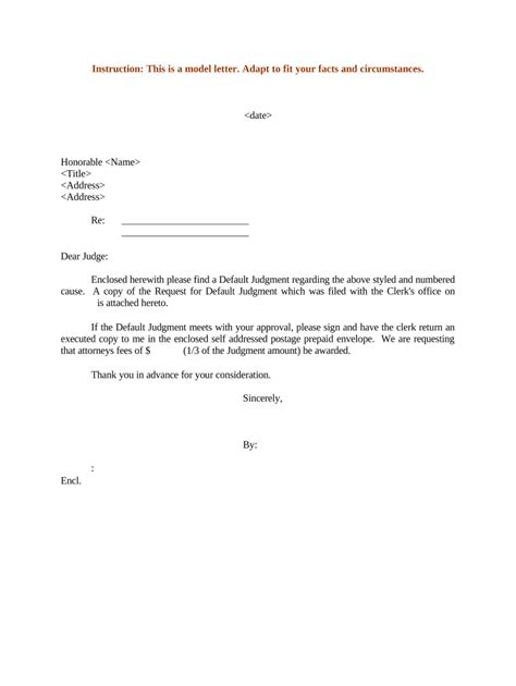 Letter To A Judge Template