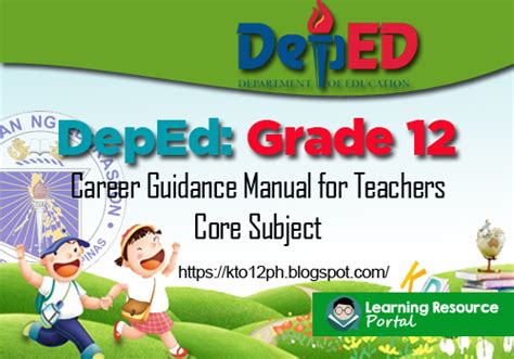 Core Subject Career Guidance Manual For Teachers Grade 12 K 12