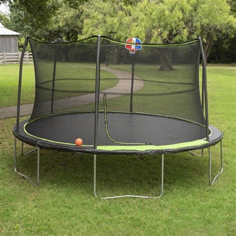 Jumpking 14 Ft Round Backyard Trampoline With Enclosure In The