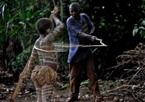 Pygmy Manhood Ritual Bantu Leader Whips Boy Ituri Forest Dr Congo
