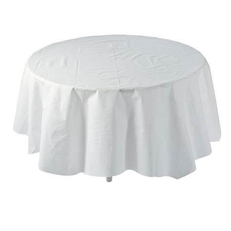 White Paper Linen Round Tablecloth 82 Party Supplies 1 Piece