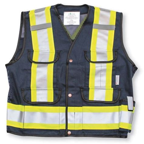 Northrock safety is the authorized distributor and wholesaler of a wide range of first aid, ppe and safety this safety vest offers visibility with function. Big K K700 Navy Blue Supervisor Safety Vest | MacMor ...
