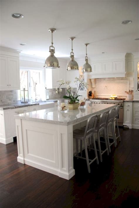 White Kitchen Island With Seating Making The Heart Of Your Home More