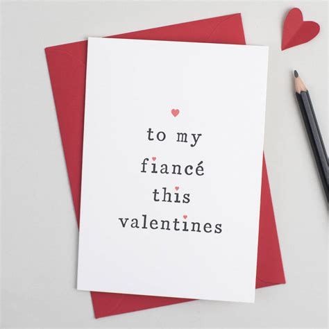 To My Fiancé Or Fiancée Valentines Card By The Two Wagtails