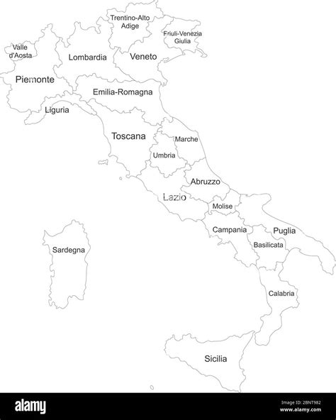 Italy Map Black And White Stock Photos And Images Alamy