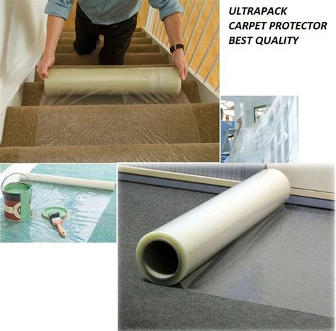 Carpet Protector Heavy Duty Clear Plastic Roll Self Adhesive Cover Dust