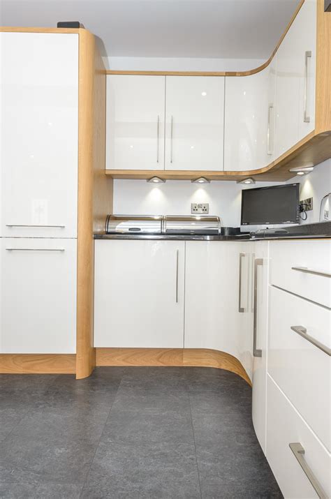 Bright Modern Kitchen With Oak Accents Contemporary Kitchen