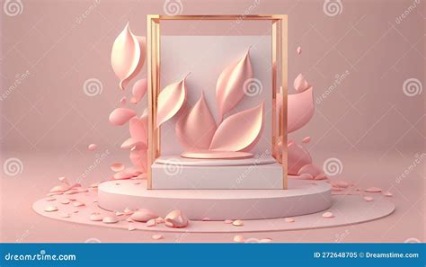 3D Products Mockup With Sample Text Showcased Against A Minimal