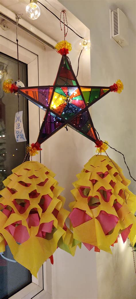 Made My Own Parol Inspired By Stained Glass Windows In The Churches
