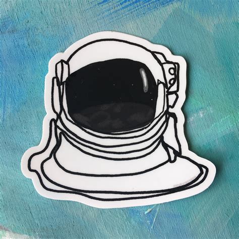 Astronaut Vinyl Sticker Astronaut Sticker Nasa Sticker Etsy
