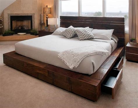 A platform storage bed with headboard. Create Ultra Elegance of Bedroom with A New Collection of ...