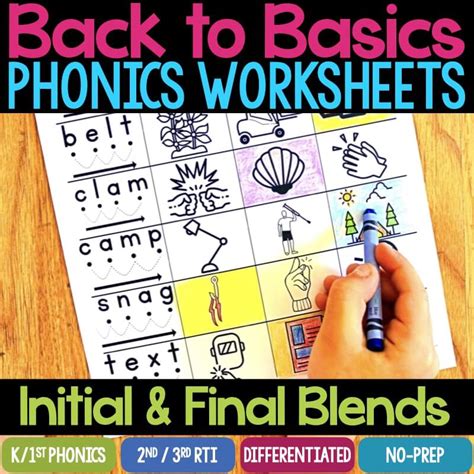 Initial And Final Blends Worksheets And Activities No Prep Phonics Worksheets