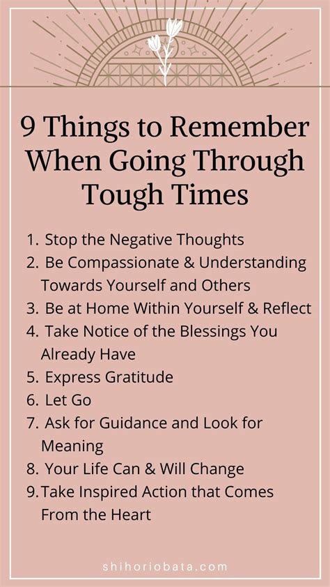 9 Things To Remember When Going Through Tough Times