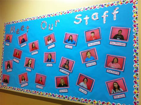 Meet Our Staff Bulletin Board Education Pinterest Staff
