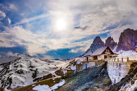 Dolomites Mountains Sella Pass Stock Photos Download