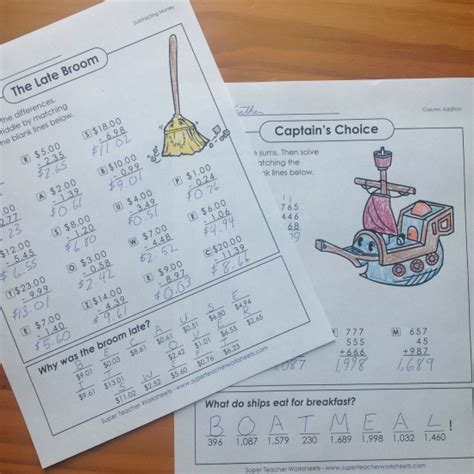 All worksheets are pdf documents with the answers on the 2nd page. Math Riddles Collection