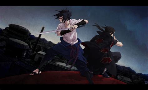 Naruto Shippuuden Uchiha Sasuke Uchiha Itachi Sword Akatsuki