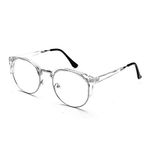men women retro nerd glasses clear lens eyewear retro round metal frame glasses nerd glasses