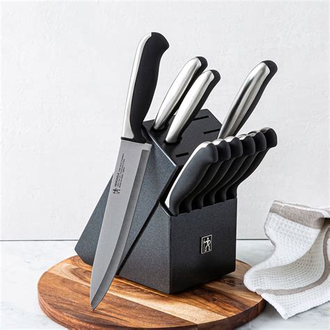 Henckels Fine Edge Synergy Wood Knife Block Combo Charcoal Kitchen