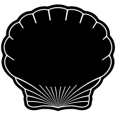 Clam Seashell Cut Out Outline Sticker