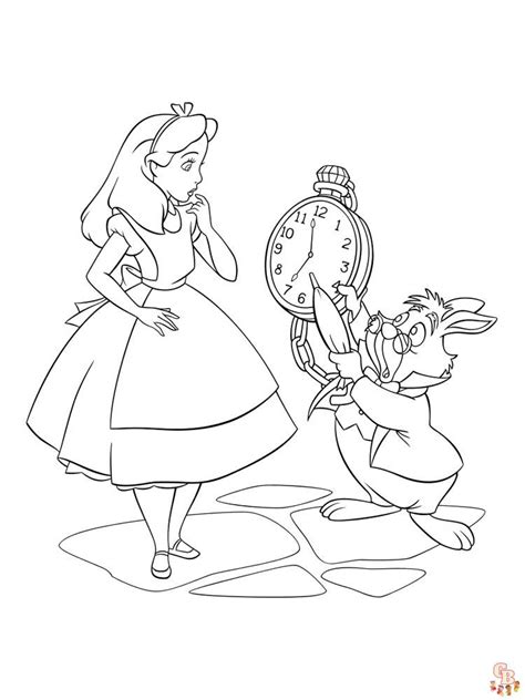 Alice In Wonderland Coloring Pages Free Printable Sheets